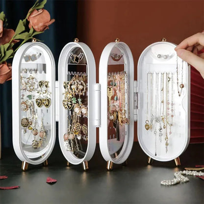 FOLDABLE JEWELRY ORGANIZER & MIRROR