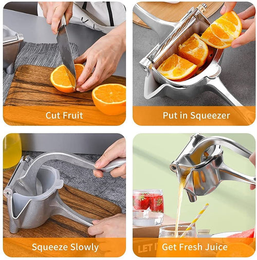Stainless Steel Lemon & Orange Clip Handheld Fruit Juicer – Manual Citrus Squeezer for Kitchen Use