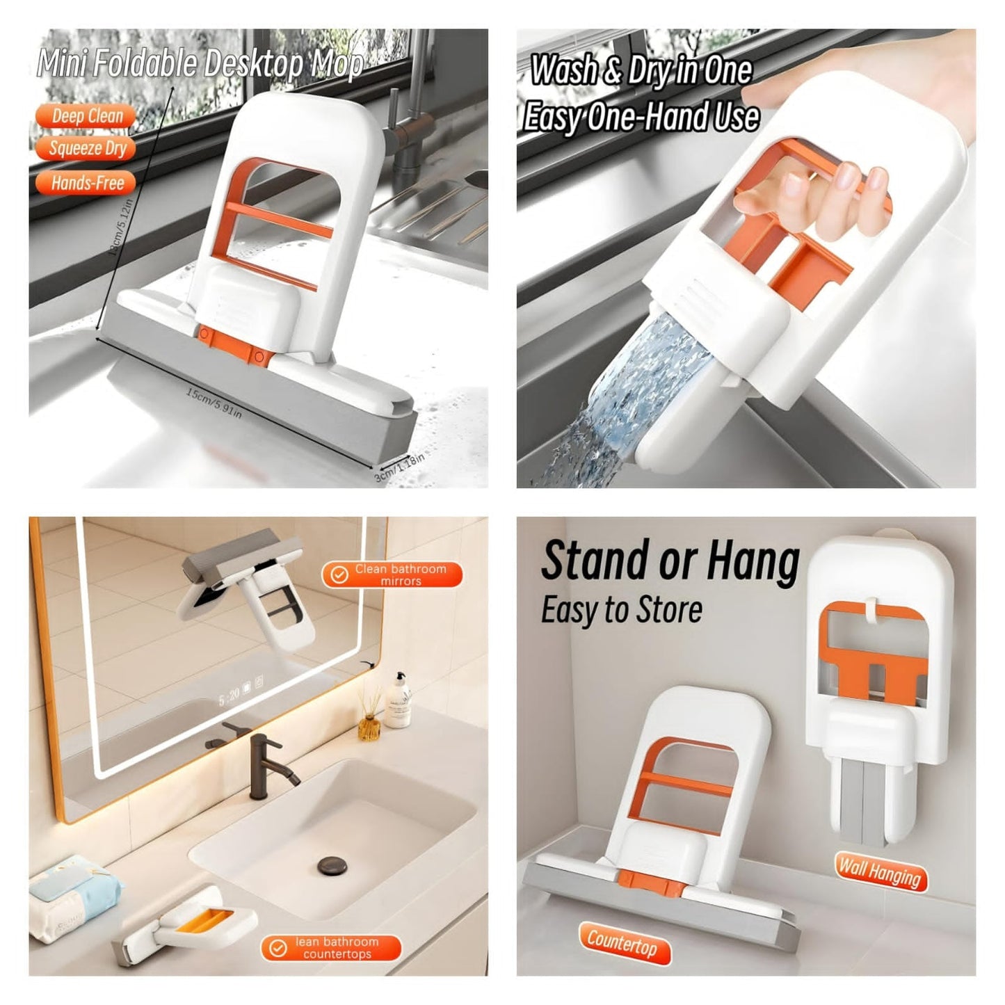 Foldable Mini kitchen Mop